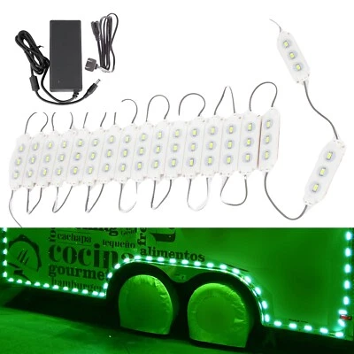 LEDUPDATES 50ft Food Truck Green LED Light Kit Concession Vending Cart Kiosk + UL Power