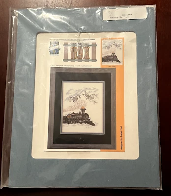 True Colors Clearing The Track Train Cross Stitch Pattern Craft Kit Floss Fabric - Image 1 of 4