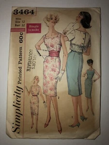 Vintage 1950s Simplicity Misses 3464 Printed Pattern 60c Size 12 Bust 32 - Uncut - Picture 1 of 2