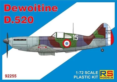 RS Models 92255 Dewoitine D.520 Kit Montaggio 1/72 - Immagine 1 di 2