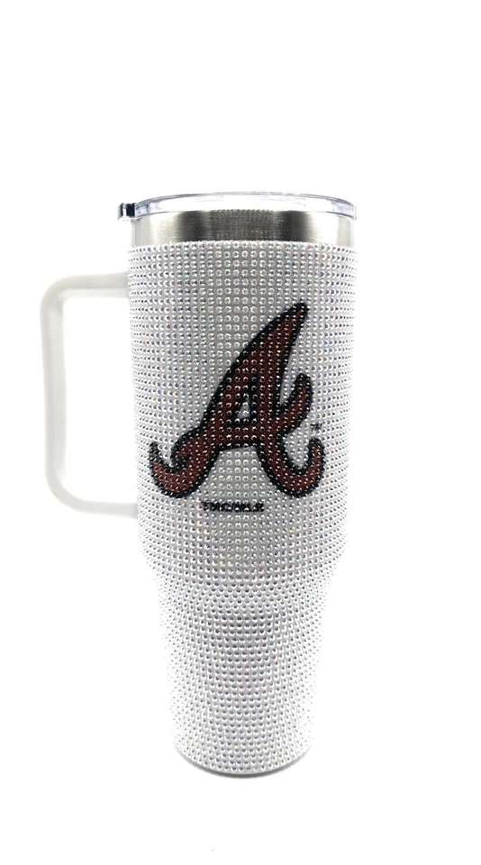 Vaso Bling Colossal 46 OZ Tema ATLANTA BRAVES! ¡Vaso brillante! Foto 1 de 4