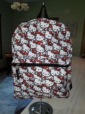 Mochila Hello Kitty de Sanrio estampado rojo/blanco/negro nueva con etiquetas Foto 1 de 4