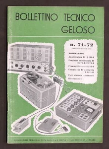 Radiotecnica - Bollettino Tecnico Geloso n. 71 - 72 del 1958 - Picture 1 of 1