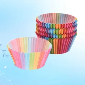 300 Pcs Colorful Rainbow Chocolate Paper Cupcake Cup Liners Baking Cake Cups - Picture 1 of 12