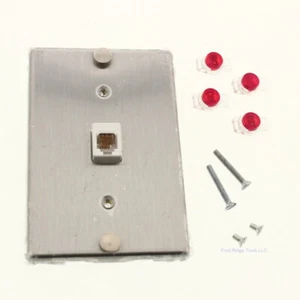 Suttle Stainless Steel 4-Wire Telephone Mounting Wall Cover Plate 630AD4-W - Zdjęcie 1 z 4