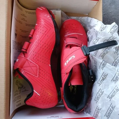 Zapatos de ciclismo Santic Roadway rojos para hombre y mujer NUEVO Foto 1 de 4