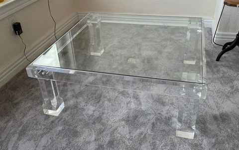 Verano Mid Century Modern Acrylic and Glass Coffee Table - VJJ 1977 Cover