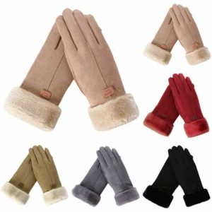Damen Frauen Reise warme dicke Thermo Reiten Finger Touchscreen weiche Handschuhe - Bild 1 von 17