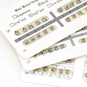 20 Pcs/Pack Dental Monoblock MIM Orthodontic Metal Brackets Braces Mesh Base - Picture 1 of 17