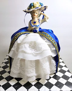 OOAK - Porcelain half doll - collectible - dresser or pin cushion doll- - Picture 1 of 5