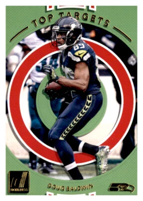 2017 Donruss Top Targets Red Parallel Doug Baldwin NFL PWE Insert Seahawks #7 - Image 1 of 2