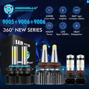 6/8-sides Combo LED Headlight+Fog Bulbs 6500K for Toyota 4Runner 2003 2004 2005 - Picture 1 of 12