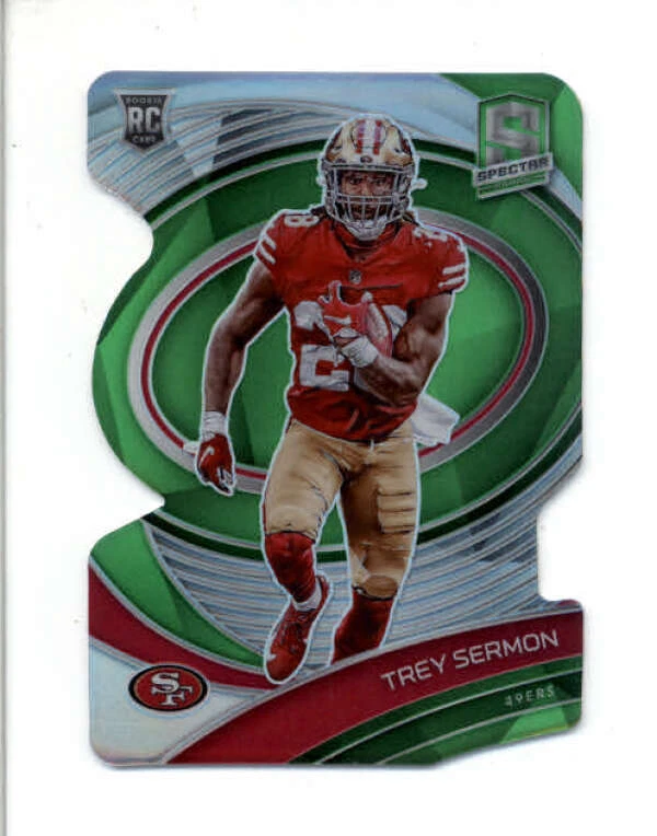 TREY SERMON 2021 PANINI SPECTRA #164 DIE-CUT ROOKIE NEON GREEN PRIZM #/30 BD3569 - Image 1 of 1