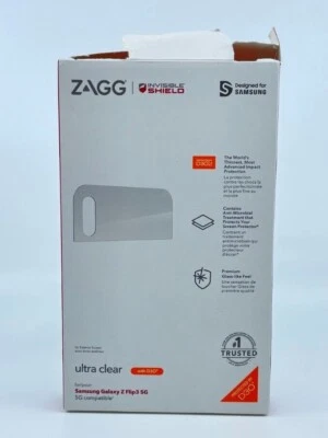 Zagg InvisibleShield ultra claro com D30 para Samsung Galaxy Z Flip3 5G - Imagem 1 de 2