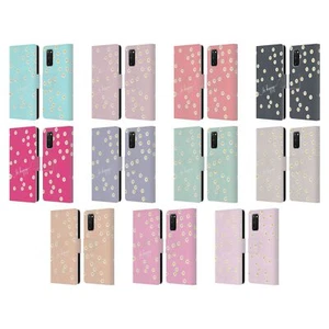 OFFICIAL MONIKA STRIGEL HAPPY DAISY LEATHER BOOK CASE FOR SAMSUNG PHONES 1 - Picture 1 of 17