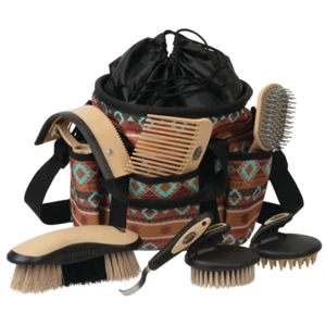 New! Weaver Leather 7 PIECE HORSE GROOMING KIT w/ Pick Brush Scraper 2 COLORS - Picture 1 of 9