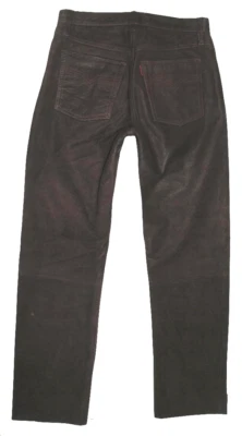 " MODEKA " Herren- LEDERJEANS / Biker- Lederhose in dkl.- braun W31"/ L32" - Bild 1 von 4