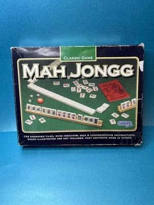 Gibsons Games Mah Jongg Classic Game 144 Tiles & Wind Indicator - Preloved VGC - Image 1 of 4