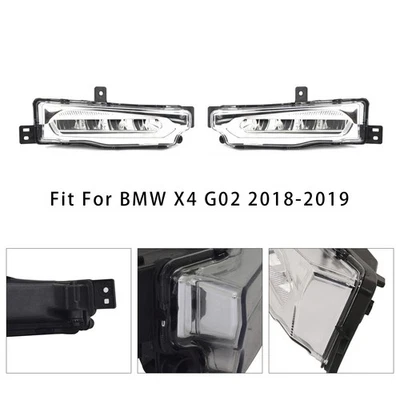 Pair LED Front Bumper Fog Lights For BMW X3 G01 G08 X4 G02 2018-2019 63177412528 - Imagem 1 de 4