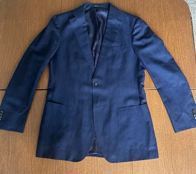 Blazer Suitsupply Havana Azul Marino 44L - Vitale Barberis Canonico - Puños de Cirujano Foto 1 de 4