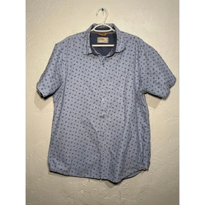 Free Planet anchor novelty print button down camp shirt mens XL coastal nautical - Picture 1 of 8