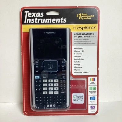 NEW Texas Instruments TI-nspire CX Color Graphing Plus Software NIP Sealed 2018 - Image 1 of 4