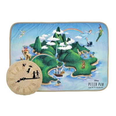 Disney Store Giappone Peter Pan Cuscino Coperta Volare a Neverland Trilli - Immagine 1 di 4