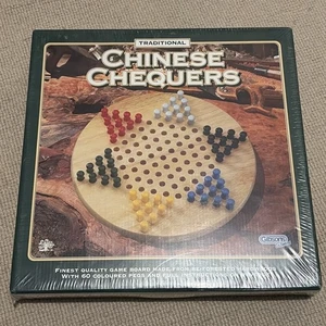 Gibsons Wooden Chinese Chequers - Traditional Game Vintage Brand New Sealed - Picture 1 of 4
