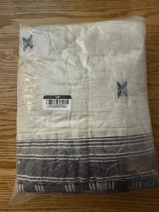 Pottery Barn Dakota gestepptes Kissen Schein Pergament/schwarz Standard neu - Bild 1 von 3