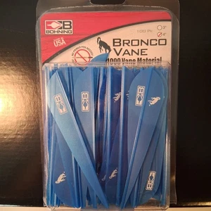Bohning Bronco Vanes 4" Blue AR1009 Vane Material 100 Pack - Picture 1 of 5