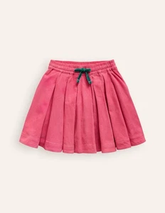 Mini Boden Girl's Pull-On Twirly Pleated Skirt Rose Pink Cord Size 7-8Y - Picture 1 of 6