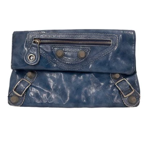 Nicole Lee Blue Fold Over Clutch Purse - Picture 1 of 12