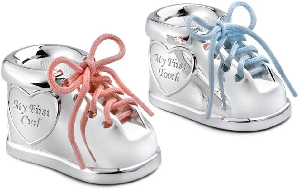 7276261 - Scatoletta per Denti Da Latte E Ciocche Di Capelli a Forma Di Scarpa C - Immagine 1 di 4