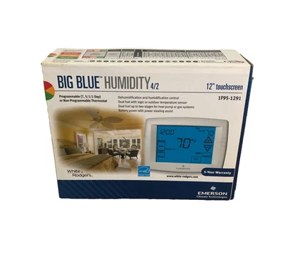 Emerson Big Blue 1F95-1291 7-Day Touchscreen Thermostat with Humidity Control - Image 1 of 4