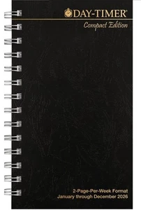 Day-Timer Jan-Dec 2026 2PPW, Planner Refill, Wire bound, Compact, 3"x5" - Picture 1 of 5
