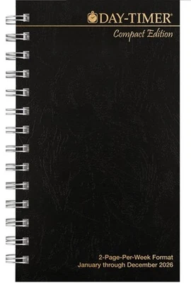 Day-Timer Jan-Dec 2026 2PPW, Planner Refill, Wire bound, Compact, 3"x5"