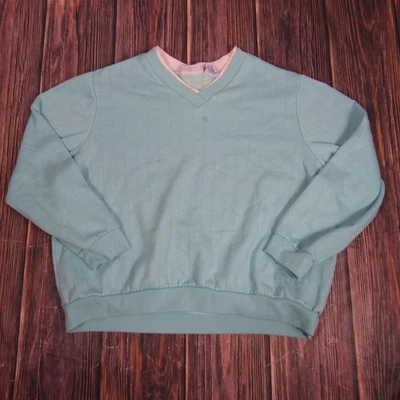 Sudadera Blair para mujer XL verde espuma de mar cuello en V cuello falso pulóver acanalado Foto 1 de 4