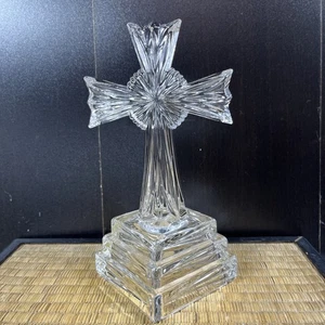 Lenox Full Lead Crystal Cross Wedding Promises Germany 8 In Free Standing - Picture 1 of 7