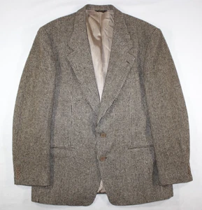 Vintage Givenchy Monsieur Blazer Men's 42 Wool Tweed Sport Coat USA Brown - Picture 1 of 8