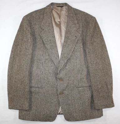 Vintage Givenchy Monsieur Blazer Men's 42 Wool Tweed Sport Coat USA Brown - Image 1 of 4