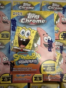 2025 Topps Cromo Bob Esponja Pantalones Cuadrados 25 Aniversario Caja Valor - Imagen 1 de 5