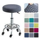Bar Stool Cover Polar Fleece Round Chair Cover Removable Stool Slipcover Seat 