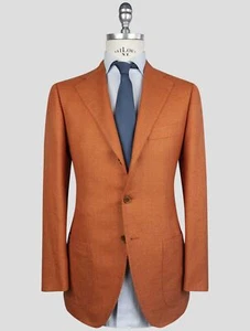 NEW CESARE ATTOLINI ORANGE WOOL LINEN BLAZER US 36 - EU 46 CA9 - Picture 1 of 6