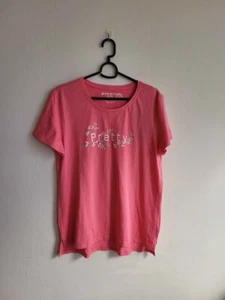 Hang Ten Pink Women's L Pretty Graphic Design White Casual Soft Lounge - Picture 1 of 4