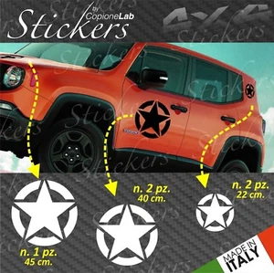 5er Set Aufkleber Sticker Renegade Vollstern Motorhaube Pfostenklappe  - Bild 1 von 1