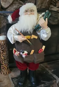 Figura de pie de 28" rara de Santa Claus decoración navideña de Holiday Workshop - Imagen 1 de 10