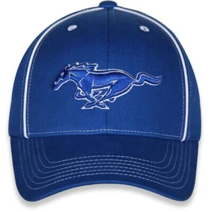 Blue on Blue Ford Mustang Running Horse Hat * Ships Worldwide & FREE to the USA! - Picture 1 of 7