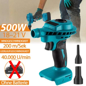 Für 18V Makita Akku Bläser Luftpumpe Gebläse Staubgebläse Handstaubsauger 500 W - Afbeelding 1 van 19