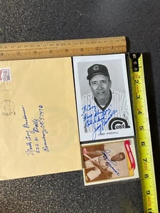 SELTENES HANDSIGNIERTES BILD & SIGNIERTE SPIELERKARTE MIT OGR ENEV. CHICAGO CUBS - Bild 1 von 4
