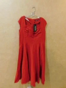 MUXXN New Women's 1950s Retro Vintage Cap Sleeve Party Swing Dress NWT B12C1 - Picture 1 of 3